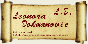 Leonora Dokmanović vizit kartica